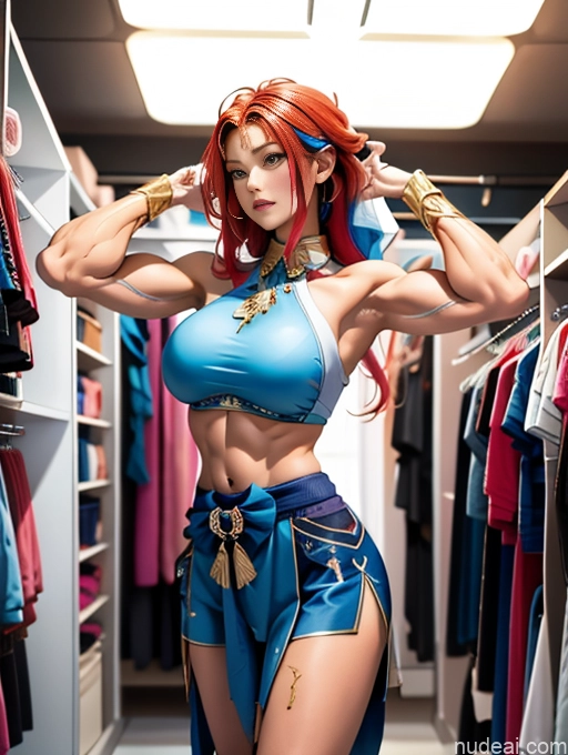 Woman Huge Boobs Beautiful Muscular Abs Tall Nilou: Genshin Impact Cosplayers Asian Changing Room