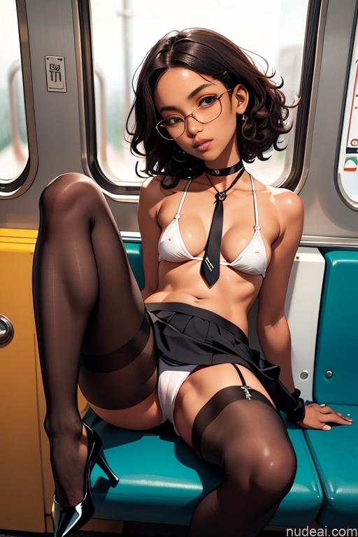 related ai porn images free for One Perfect Boobs Beautiful Glasses Short Dark Skin 18 Seductive Ginger Curly Hair Black Soft + Warm Choker High Heels Microkini Micro Skirt Stockings Tie Shirt Partially Nude Cleavage Pantyhose Spreading Legs Train