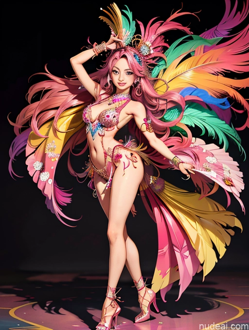 related ai porn images free for Model One Beautiful Skinny 18 Pink Hair Long Hair Japanese High Heels Dance Dress: Samba