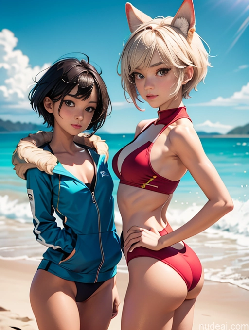 related ai porn images free for Woman + Man Two Small Tits Small Ass Skinny Long Legs Short 18 Pixie Chinese Beach Volleyball Cosplay Fur