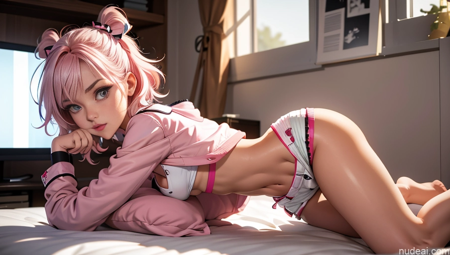 related ai porn images free for Woman One Small Tits Beautiful Skinny Small Ass Short Fairer Skin 20s Pink Hair White Warm Anime Bedroom Gaming Jacket Short Shorts Crop Top Messy Bows Pajamas