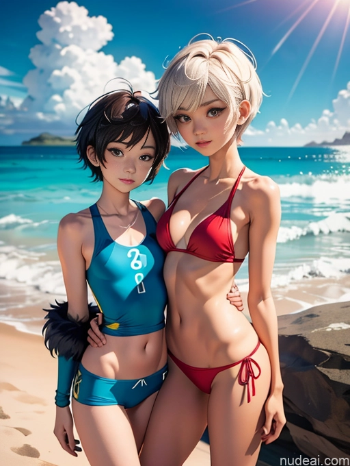 related ai porn images free for Woman + Man Two Small Tits Small Ass Skinny Long Legs Short 18 Pixie Chinese Beach Volleyball Cosplay Fur