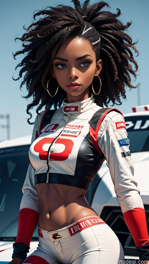 related ai porn images free for Close-up View No Panties? Pubic Hair Dark Skin Crop Top Race Driver Grumpy Style Curly Hair