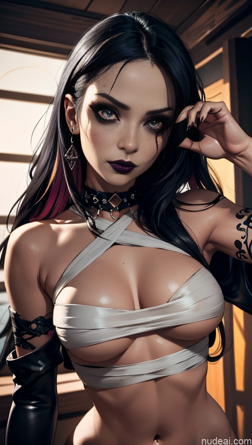 related ai porn images free for Busty Polynesian Close-up View Crop Top Goth Halloween Afingering Naked Bandage