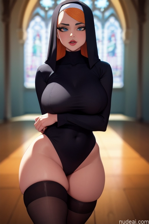 related ai porn images free for Lingerie Model Busty Perfect Boobs Beautiful Big Ass Thick Long Legs Tall Perfect Body Long Hair 20s Serious Ginger German Church Goth High Socks Nun Tunic Witch