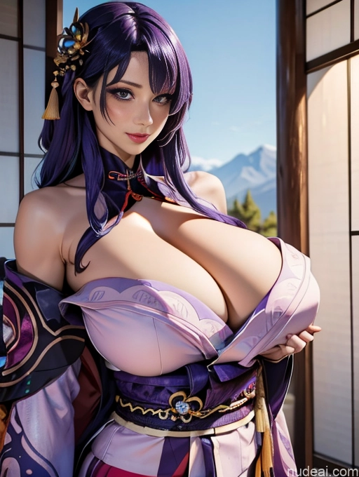 related ai porn images free for Woman Huge Boobs Beautiful Muscular 30s Long Hair Tall Abs Kimono Raiden Shogun: Genshin Impact Cosplayers Purple Hair