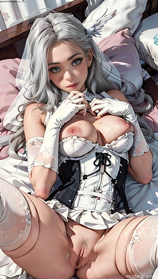 related ai porn images free for Pubic Hair Wedding Angel Long Skirt Corset Gloves White Hair Close-up View On Back Thigh Socks Spread_legs, Pussy, Split_legs No Panties?