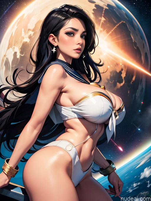 related ai porn images free for Alternative Cleavage Sailor Pilot White Huge Sagging Breasts Stargazing Black Hair Superheroine Slicked Diamond Jewelry Jewelry