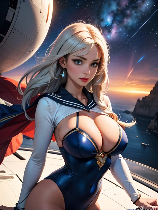 related ai porn images free for Alternative Cleavage Sailor Pilot White Huge Sagging Breasts Stargazing Superheroine Slicked Diamond Jewelry Jewelry