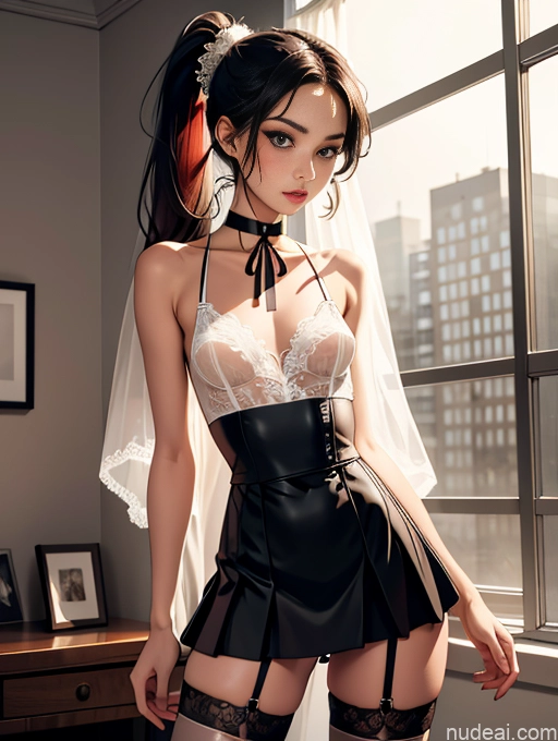 related ai porn images free for Beautiful Long Legs Perfect Body 18 Front View Choker Detailed Stockings Lingerie Model Tall Bedroom Transparent Micro Skirt Black Hair White Fairer Skin Ponytail Wedding Lingerie