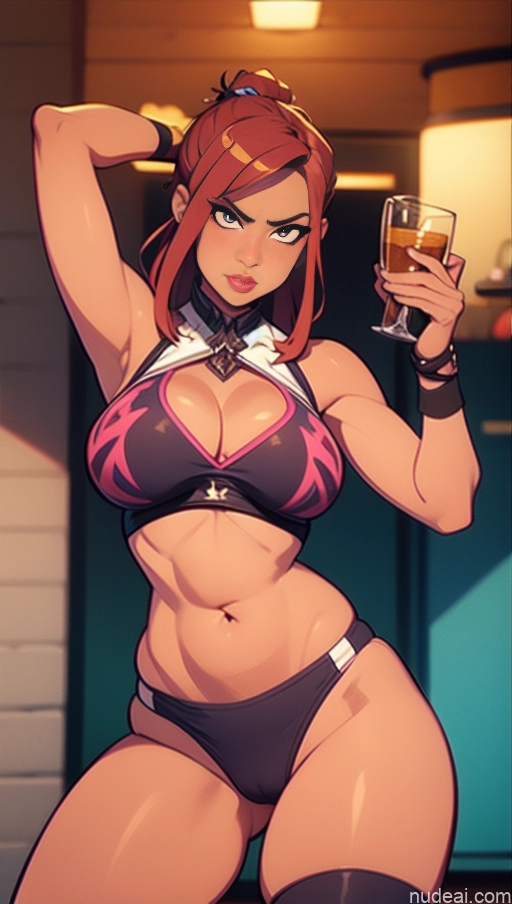 related ai porn images free for Perfect Boobs Tanned Skin Dark Skin Serious Pink Hair Close-up View Khorne Kilt BiBiDongYoung Bodybuilder Beach Volleyball