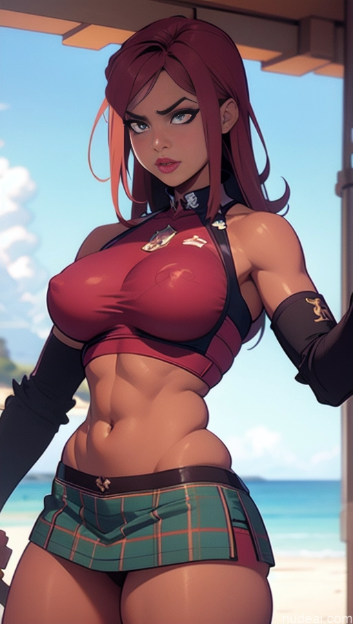 related ai porn images free for Perfect Boobs Tanned Skin Dark Skin Serious Pink Hair Close-up View Khorne Kilt BiBiDongYoung Bodybuilder Beach Volleyball