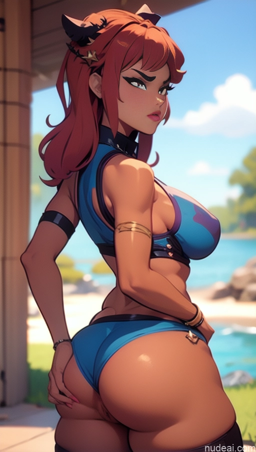related ai porn images free for Perfect Boobs Tanned Skin Dark Skin Serious Pink Hair Close-up View Khorne Kilt BiBiDongYoung Bodybuilder Ass Grab From Behind