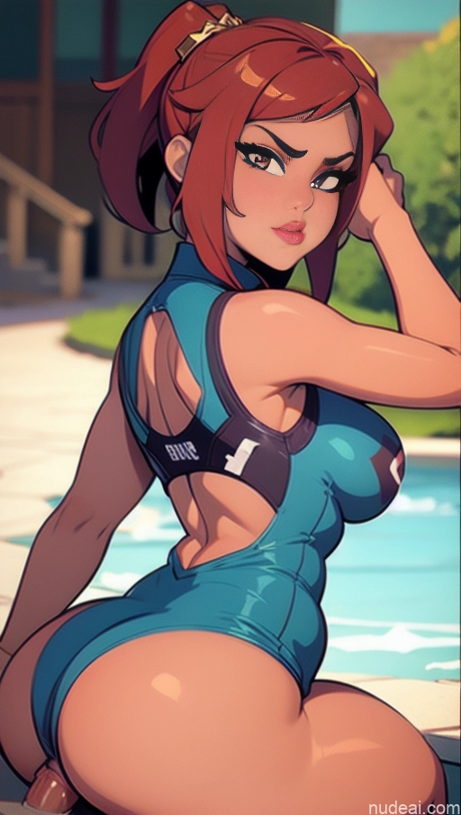 related ai porn images free for Perfect Boobs Tanned Skin Dark Skin Serious Pink Hair Close-up View Khorne BiBiDongYoung Ass Grab From Behind Athlete