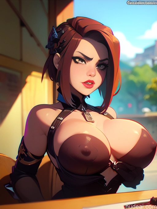 related ai porn images free for Perfect Boobs Serious Close-up View Khorne BiBiDongYoung Demon Style Bra Pull Down