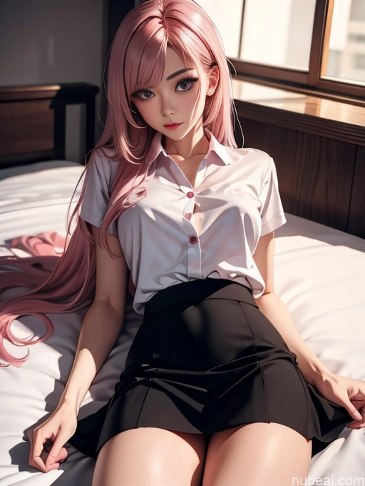 related ai porn images free for Model One Beautiful Skinny 18 Pink Hair Long Hair Japanese Bedroom On Back Seductive Thai University Uniform V1