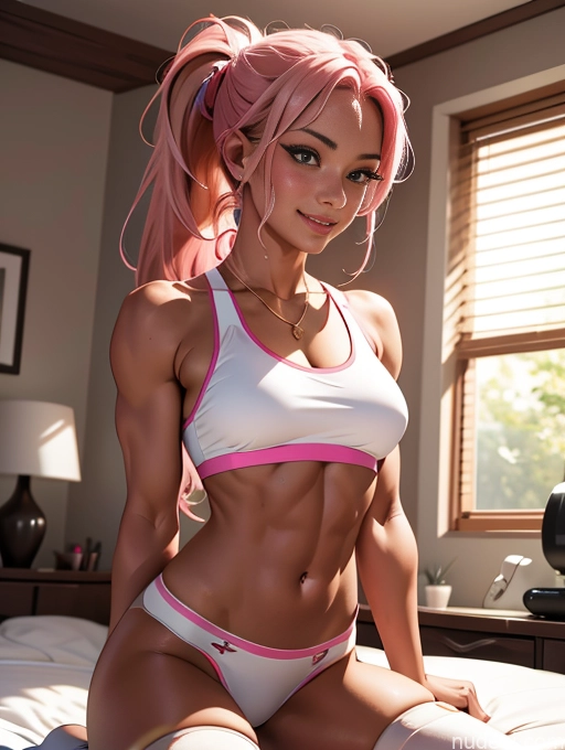 related ai porn images free for Pubic Hair Tanned Skin Busty Bedroom Pink Hair Thigh Socks Happy Ponytail Jewelry Sports Bra Muscular