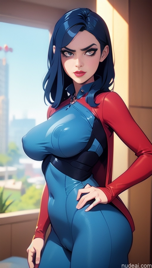 related ai porn images free for BiBiDongYoung Close-up View Serious Blue Hair Onesie Khorne Perfect Boobs Jumpsuit Pajamas Warm Anime Pubic Hair