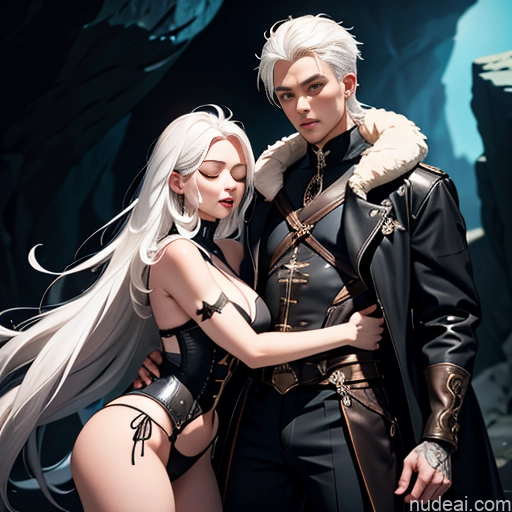 related ai porn images free for Woman + Man Two Perfect Boobs Beautiful Big Ass Busty Big Hips Perfect Body 20s Orgasm White Hair Long Hair Soft + Warm Cave Corset