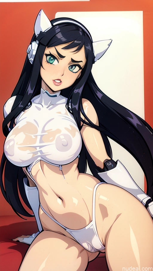 related ai porn images free for Perfect Boobs Lipstick Pubic Hair Tanned Skin Dark Skin Serious Crop Top Bollywood Doll Likeness Wet T-Shirt White Hair Side View SuperMecha: A-Mecha Musume A素体机娘