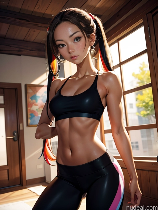 related ai porn images free for Wife Or Girlfriend Perfect Body Beautiful 18 Serious Brunette Pigtails Asian Soft Anime Yoga Pants
