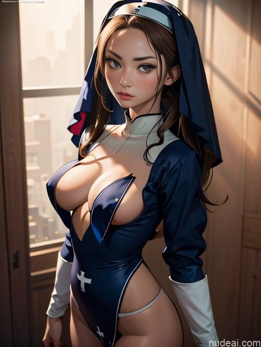 related ai porn images free for Wife Or Girlfriend Perfect Body Beautiful 18 Serious Brunette Pigtails Asian Soft Anime Nun Oufit With Breast Curtains (Houshou Marine Style)