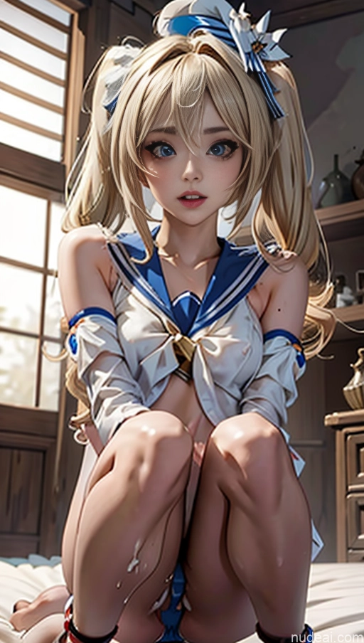 Small Tits Beautiful Skinny Short Japanese Anime Bedroom Babara: Genshin Impact Cosplayers Small Ass Seductive Sitting, Squating Spread Pussy Cum On Belly Nude Topless Partially Nude