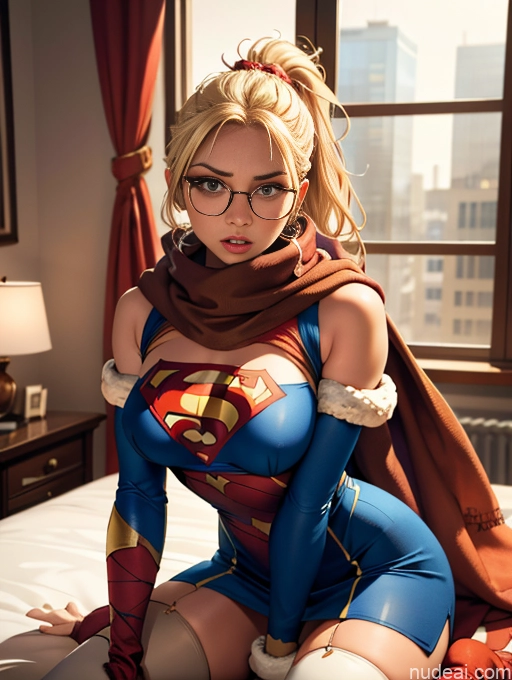 related ai porn images free for Busty Tanned Skin Bedroom Thin Round Glasses Dress Thigh Socks Jewelry Fur Blonde Scarf Ponytail Superhero Shocked