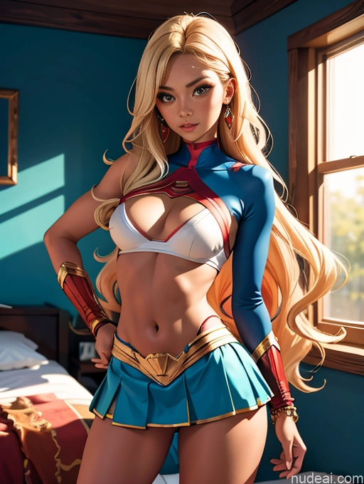 related ai porn images free for Tanned Skin Bedroom Jewelry Long Hair Superhero Busty Blonde Seductive Mini Skirt