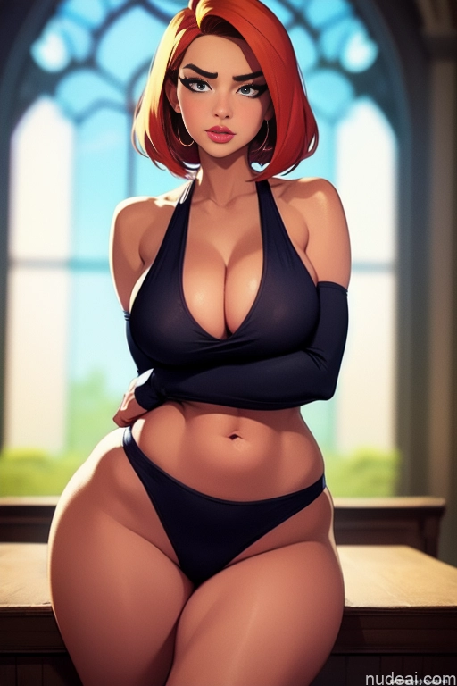 related ai porn images free for Perfect Boobs Beautiful Perfect Body 30s Serious Ginger Bobcut British Woman Church Tank Top