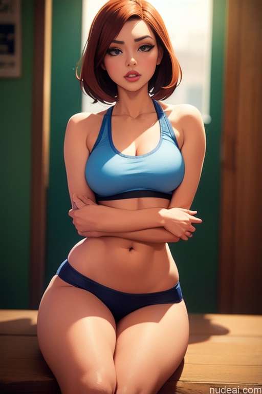related ai porn images free for Perfect Boobs Beautiful Perfect Body 30s Serious Ginger Bobcut British Woman Sports Bra Mini Skirt Bar Bra