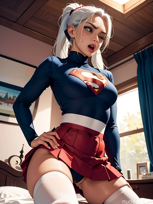 related ai porn images free for Busty Pubic Hair Tanned Skin Bedroom Thigh Socks Jewelry White Hair Micro Skirt Superhero Straddling Orgasm Shocked Ponytail