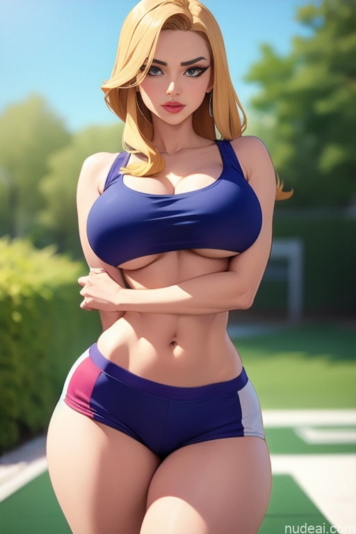 related ai porn images free for Milf Perfect Boobs Beautiful Fairer Skin 20s Serious British Gym Sports Bra Short Shorts Long Hair Blonde Perfect Body
