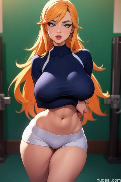 related ai porn images free for Milf Perfect Boobs Beautiful Fairer Skin 20s Serious British Gym Sports Bra Short Shorts Long Hair Perfect Body Ginger