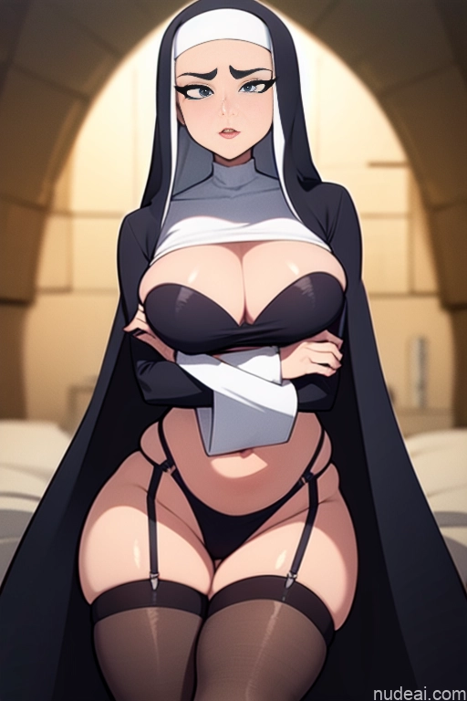related ai porn images free for Perfect Boobs Serious Close-up View Brunette Long Hair Model Perfect Body Beautiful British Cave 20s Nun Tunic