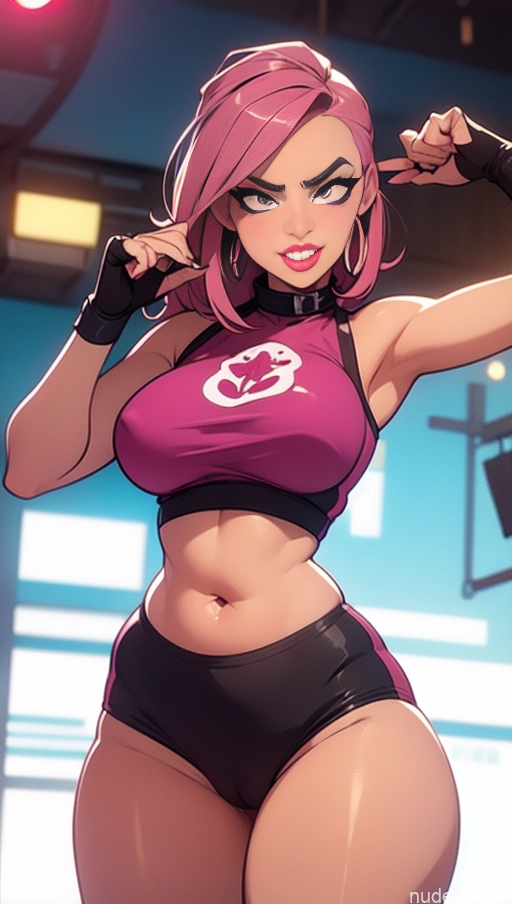 related ai porn images free for Perfect Boobs Lipstick Pubic Hair Serious Pink Hair Club Close-up View Khorne Crop Top Hip Hop