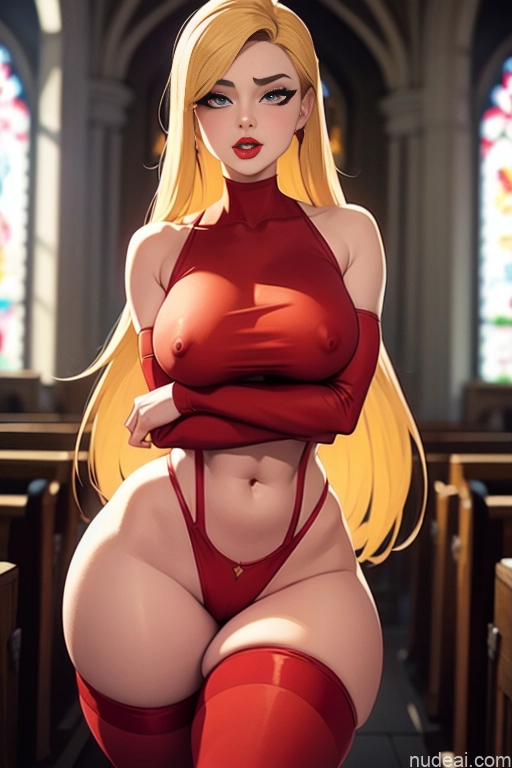 related ai porn images free for Beautiful Perfect Body 20s Church Front View Model Perfect Boobs Serious Brunette Long Hair Dutch Nude Devil Fairer Skin