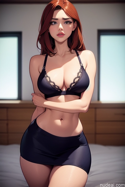 related ai porn images free for Lingerie Model Perfect Boobs Beautiful Perfect Body 20s Serious Ginger Long Hair Italian Bedroom Sports Bra Mini Skirt