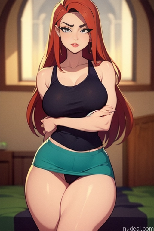 related ai porn images free for Lingerie Model Perfect Boobs Beautiful Perfect Body 20s Serious Ginger Long Hair Italian Bedroom Mini Skirt Short Shorts Tank Top
