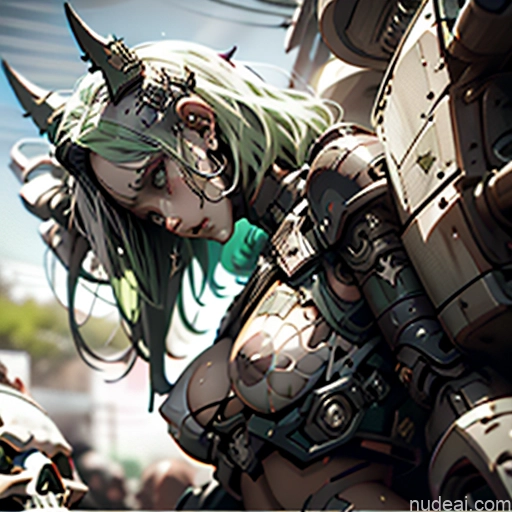 related ai porn images free for Busty Perfect Boobs Lipstick Big Hips Pubic Hair Tanned Skin Serious Close-up View Crop Top Bra Pull Down Khorne Wet T-Shirt Buxomy Green Hair Gothic Punk Girl SSS: A-Mecha Musume A素体机娘 Superhero
