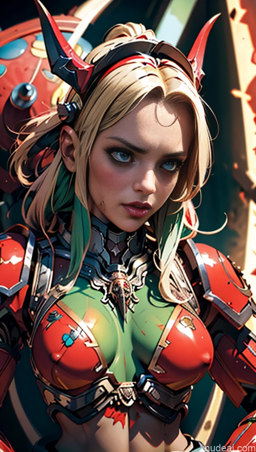 related ai porn images free for Busty Perfect Boobs Lipstick Big Hips Pubic Hair Tanned Skin Serious Close-up View Crop Top Bra Pull Down Khorne Buxomy Green Hair Superhero ARC: A-Mecha Musume A素体机娘