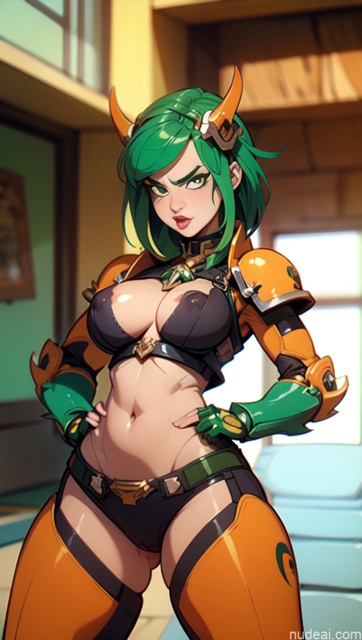 related ai porn images free for Busty Perfect Boobs Lipstick Big Hips Pubic Hair Tanned Skin Serious Close-up View Crop Top Bra Pull Down SSS: A-Mecha Musume A素体机娘 Khorne Buxomy Superhero Green Hair
