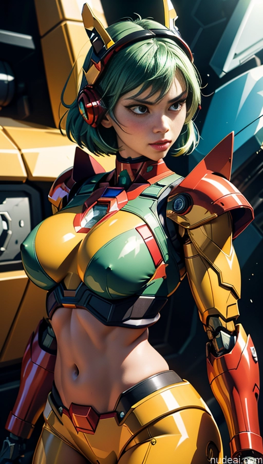 related ai porn images free for Busty Perfect Boobs Lipstick Big Hips Pubic Hair Tanned Skin Serious Close-up View Crop Top Superhero Green Hair Huge Tits, Hard Nipples SuperMecha: A-Mecha Musume A素体机娘