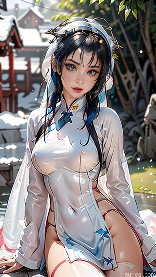 related ai porn images free for Perfect Boobs Lipstick Pubic Hair Serious Blue Hair Snow Close-up View Winter Hanfu Aodai V1 Futuristic