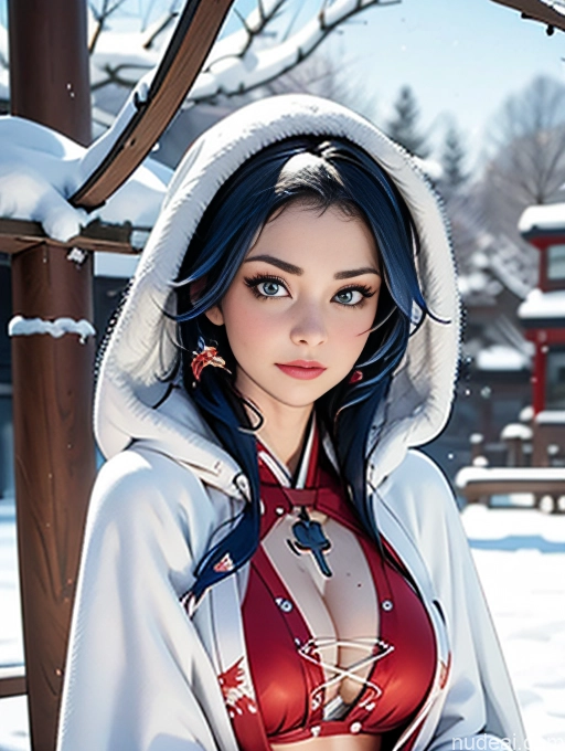 related ai porn images free for Busty Perfect Boobs Lipstick Pubic Hair Serious Blue Hair Snow Close-up View Winter Hanfu Center Opening Cross-Laced Bikini (Swiftsure Style)