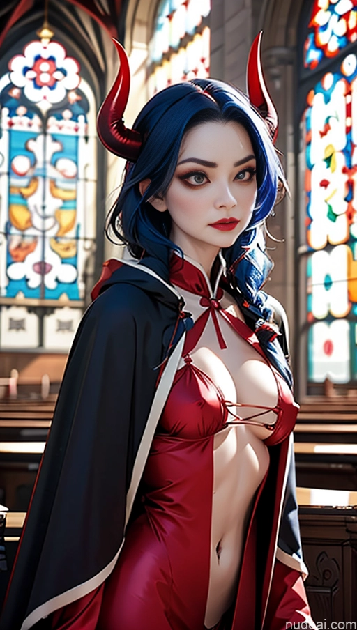 related ai porn images free for Busty Perfect Boobs Lipstick Pubic Hair Serious Blue Hair Close-up View Winter Hanfu Center Opening Cross-Laced Bikini (Swiftsure Style) Demon Style Succubus Devil Church Huge Tits, Hard Nipples