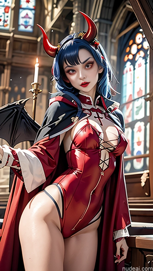 related ai porn images free for Busty Perfect Boobs Lipstick Pubic Hair Serious Blue Hair Close-up View Winter Hanfu Center Opening Cross-Laced Bikini (Swiftsure Style) Demon Style Succubus Devil Church Huge Tits, Hard Nipples