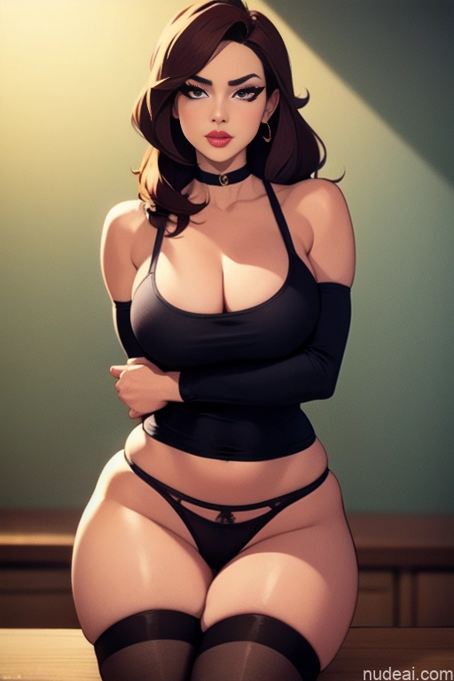 related ai porn images free for Woman Beautiful Tall Perfect Body Long Hair 20s Serious Ginger Dutch Choker Panties Tank Top Bar Waitress