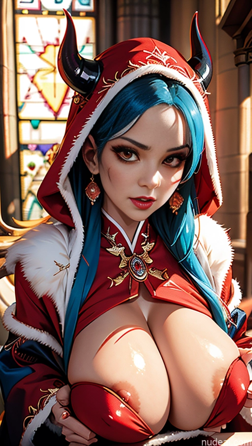 related ai porn images free for Busty Perfect Boobs Lipstick Pubic Hair Serious Blue Hair Close-up View Winter Hanfu Demon Style Devil Church Huge Tits, Hard Nipples Bra Pull Down Huge Boobs