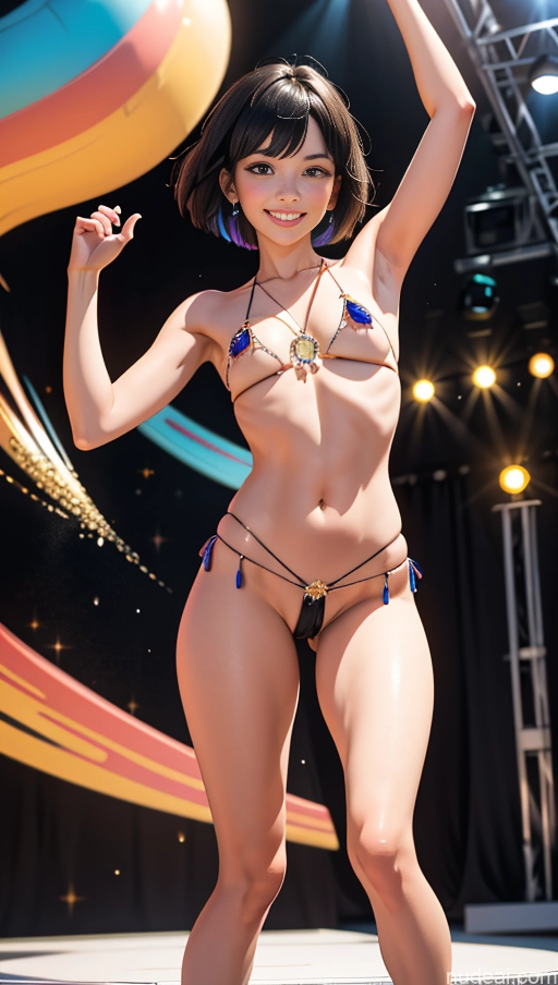 related ai porn images free for Happy Full Frontal T-pose 18 Venus Bikini Stage Black Hair Bobcut